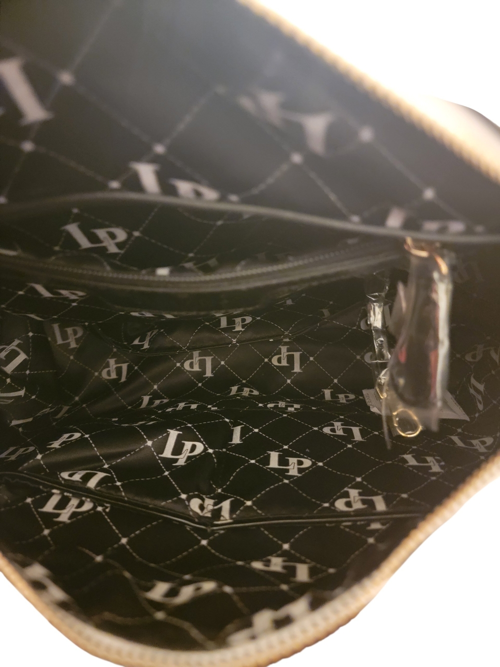 LA Philipe Pink Lip-Print Barrel Bag - Picture 6 of 7